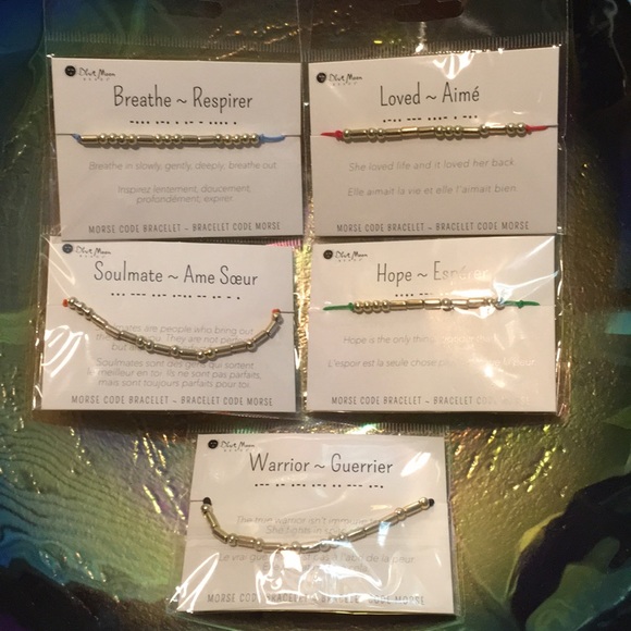 Blue Moon Beads Other - Morse code beaded inspiration bracelets